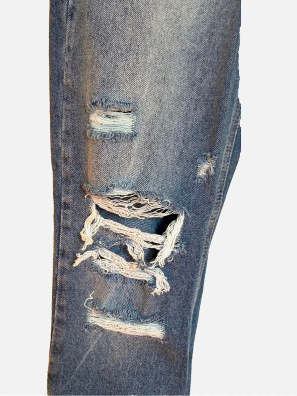 Willow & Root Dad Jeans XXS 22 Waist High Rise Distressed Straight Leg